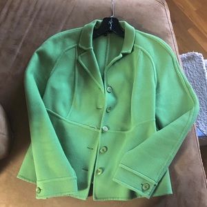 Etcetera Green 89/20 Wool-Blend Blazer